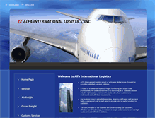 Tablet Screenshot of alfainternationallogistics.com
